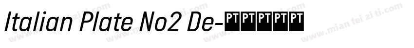 Italian Plate No2 De字体转换